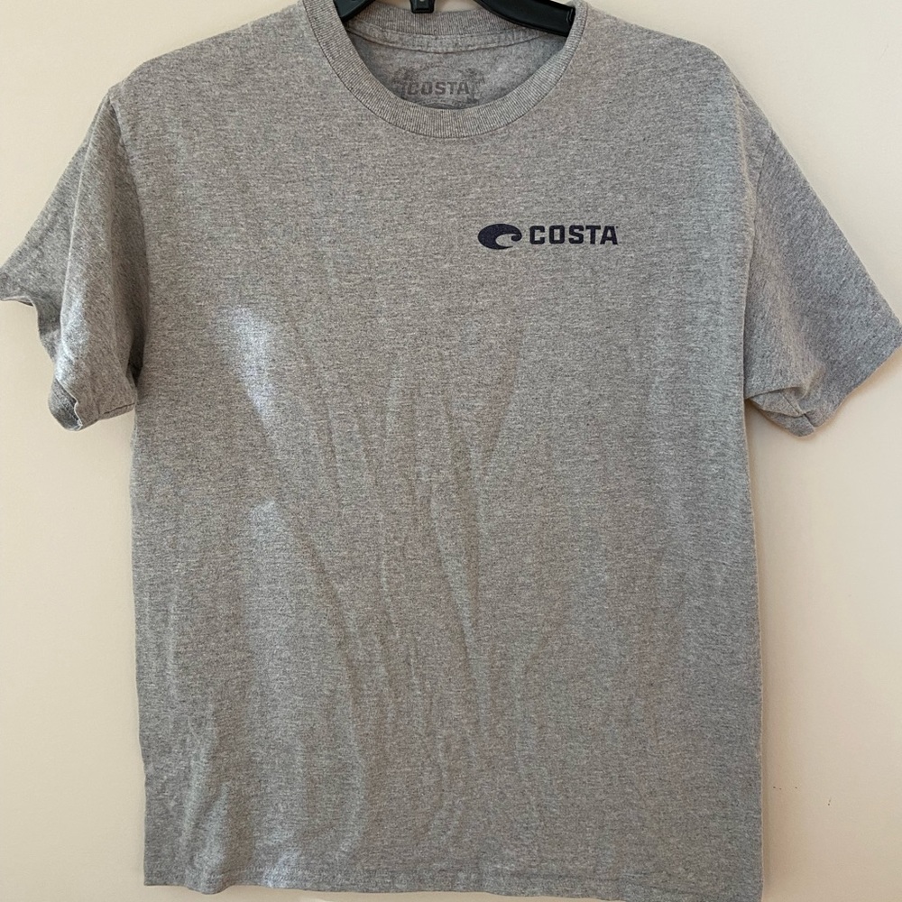 Costa mens gray fish tshirt size medium